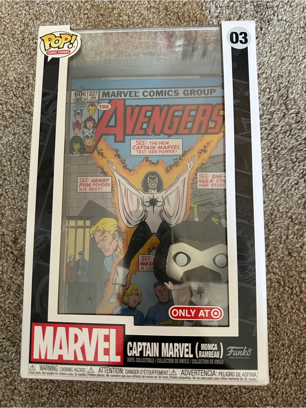 Funko Captain Marvel (Monica Rambeau) Pop! Figure — White and Black